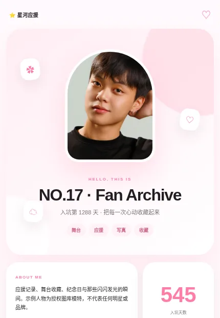 星河应援 模板预览