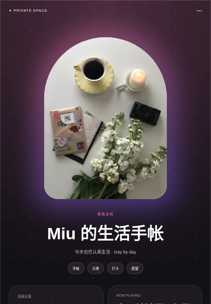 夜间手札 模板预览
