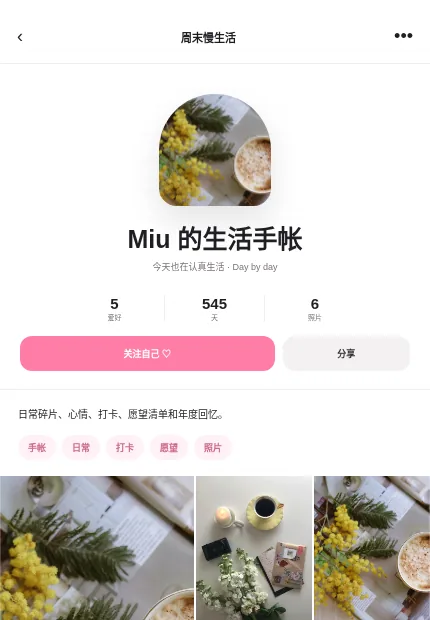 周末慢生活 模板预览