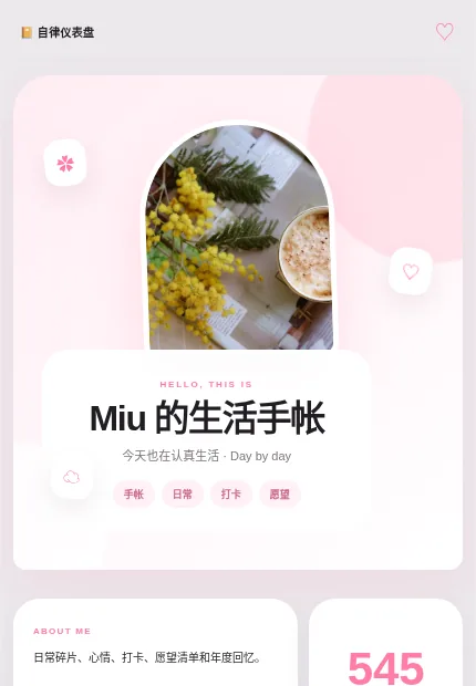 自律仪表盘 模板预览