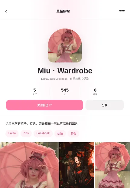 草莓裙摆 模板预览